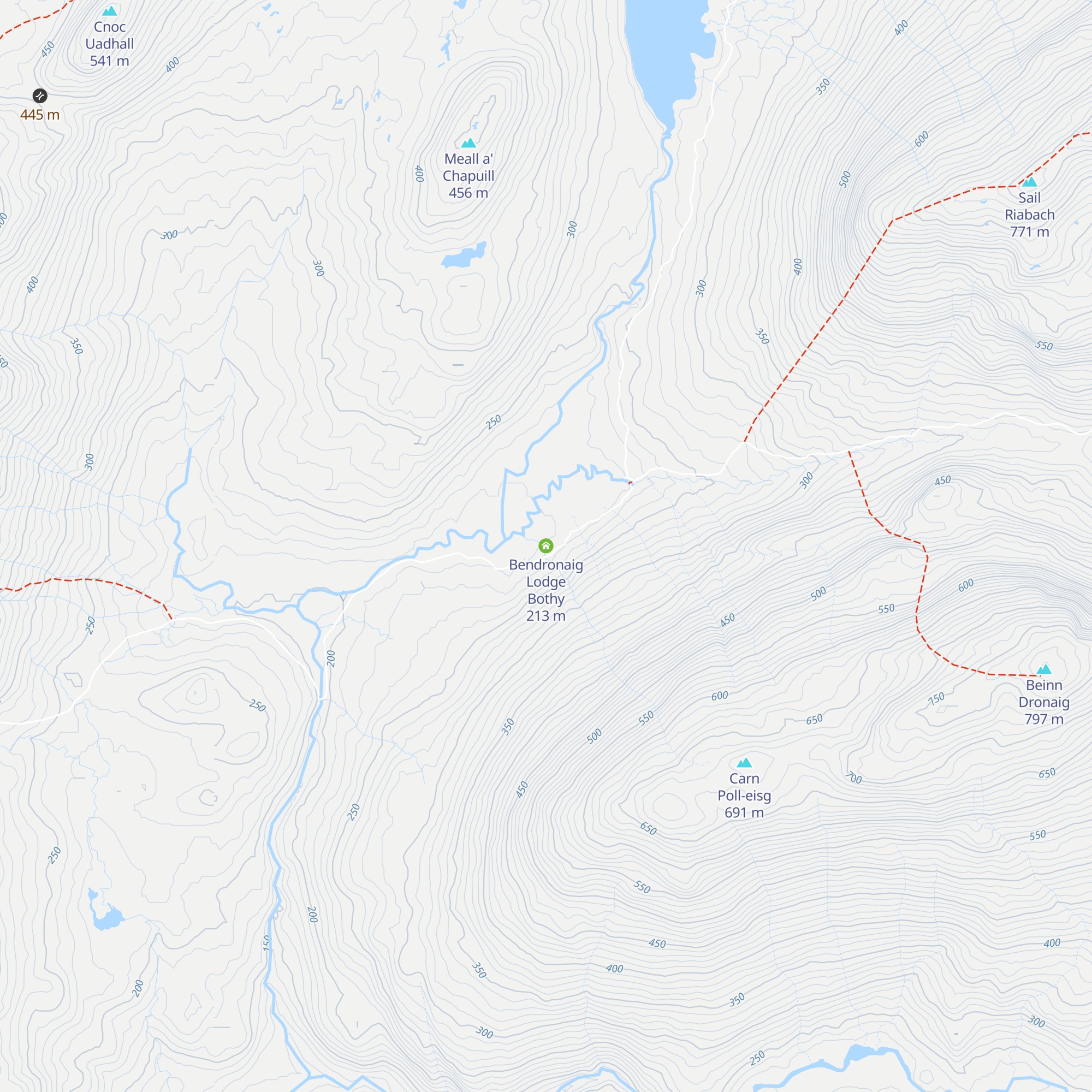 Bendronaig Lodge Bothy map