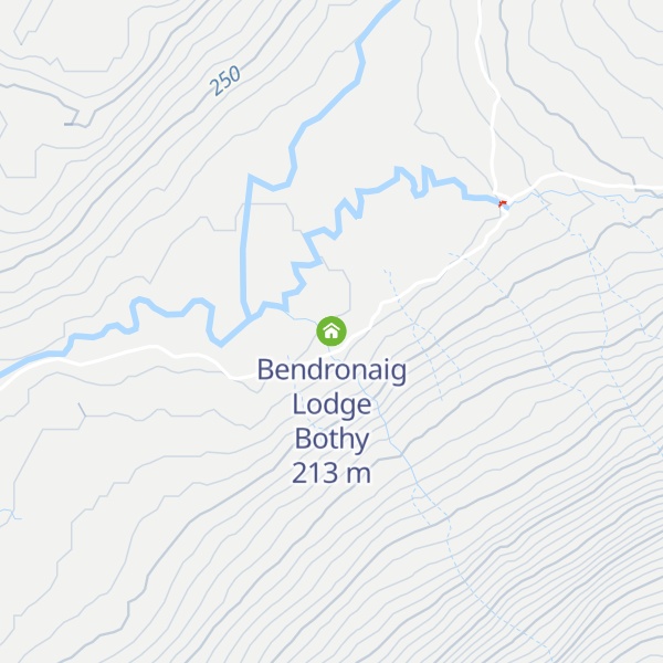 Map of Bendronaig Lodge Bothy