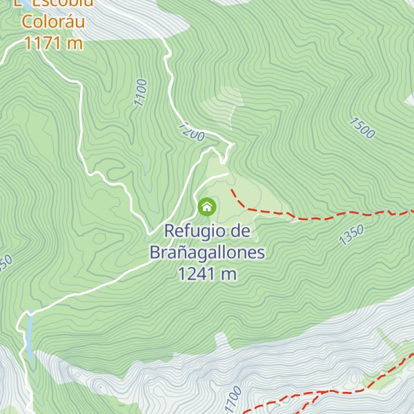 Map of Refugio de Brañagallones
