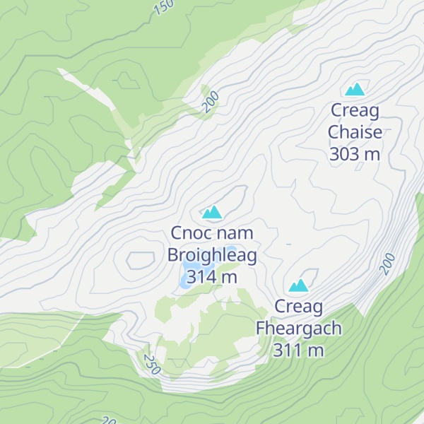 Map of Cnoc nam Broighleag