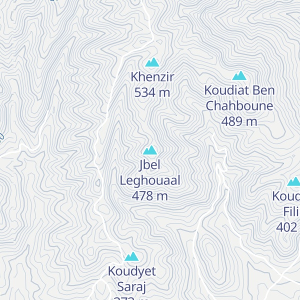 Map of Jbel Leghouaal