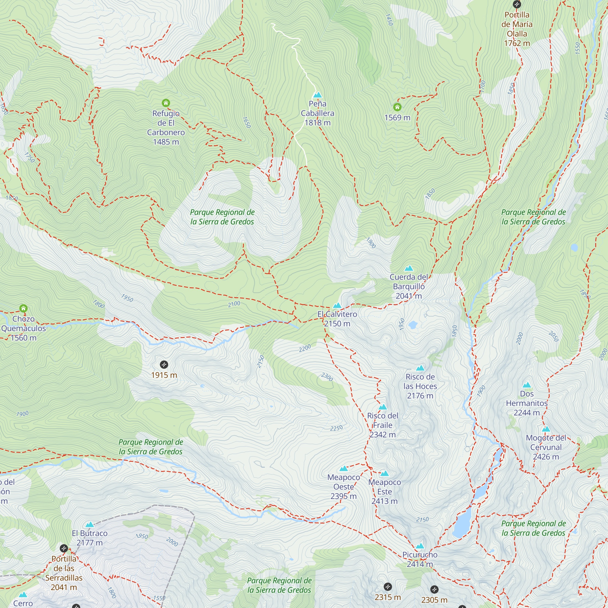 Refugio de Regajo Largo map