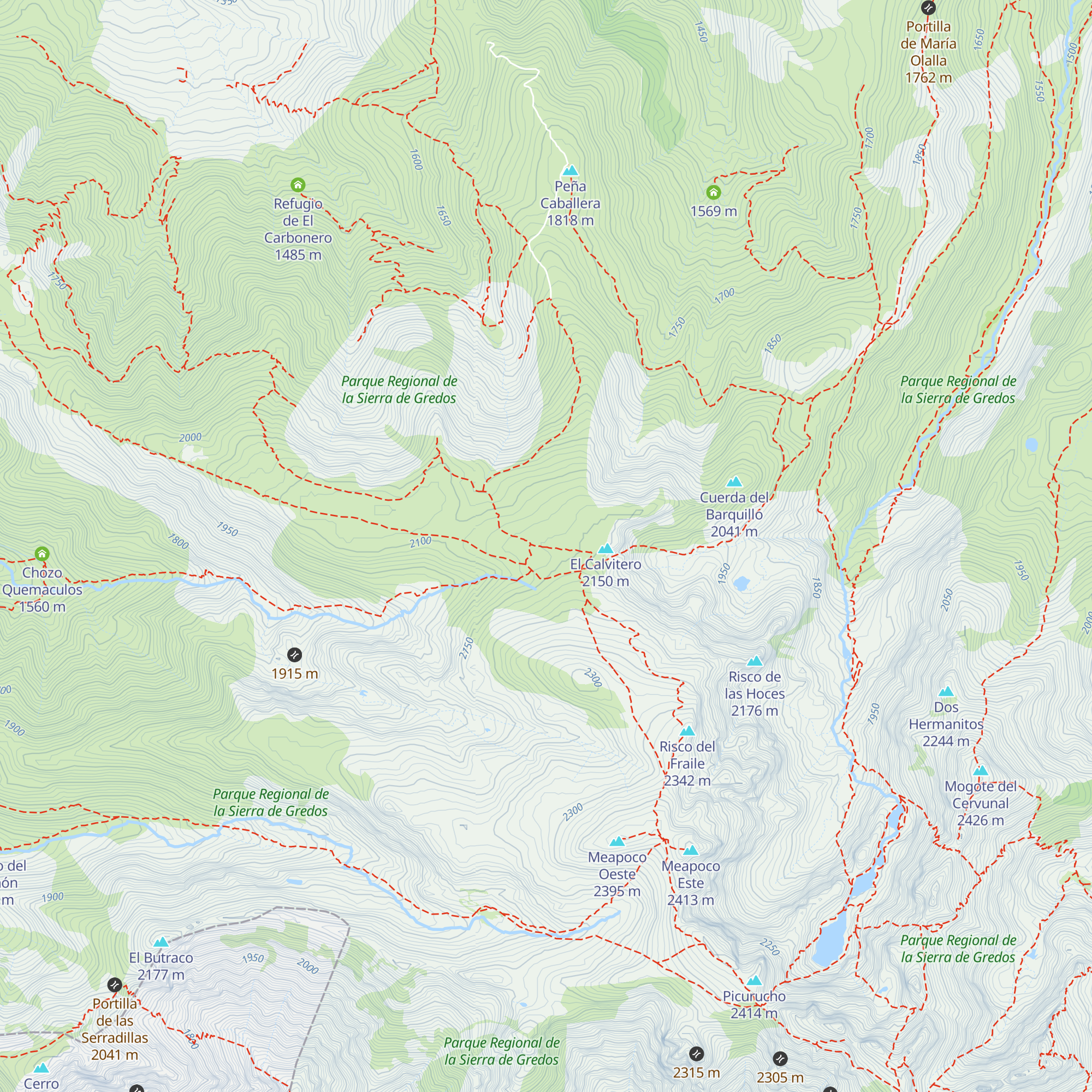 Refugio de Regajo Largo map