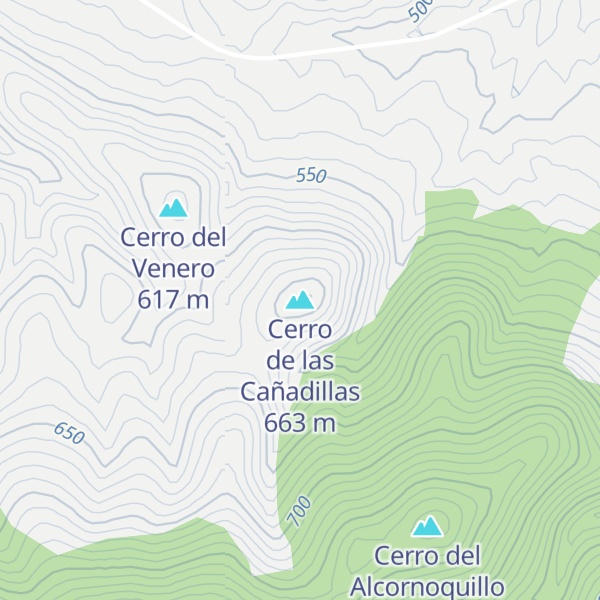 Map of Cerro de las Cañadillas
