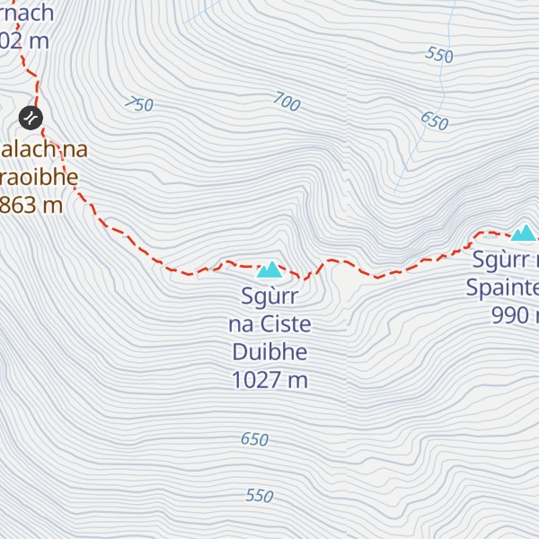 Map of Sgùrr na Ciste Duibhe
