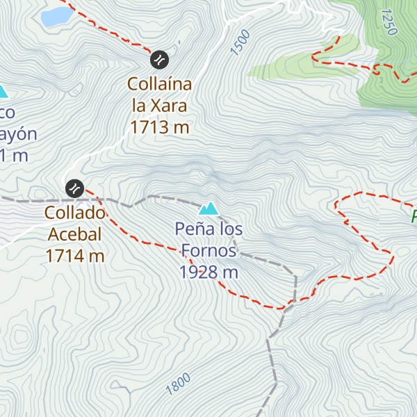 Map of Peña los Fornos