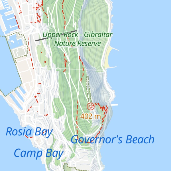 Map of Rock of Gibraltar
