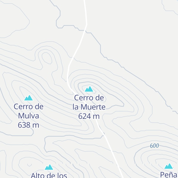 Map of Cerro de la Muerte