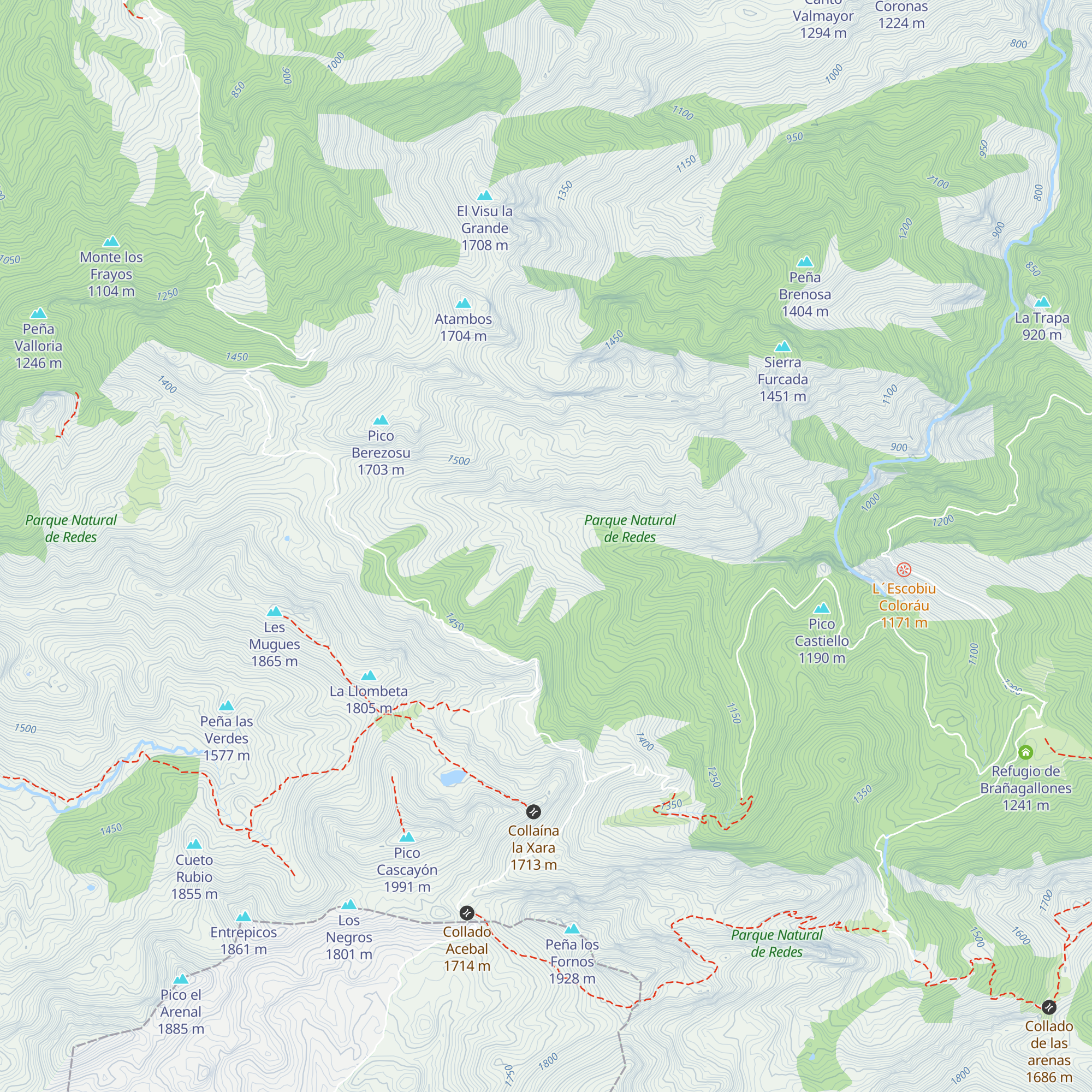 Cabaña Majada la Roza map