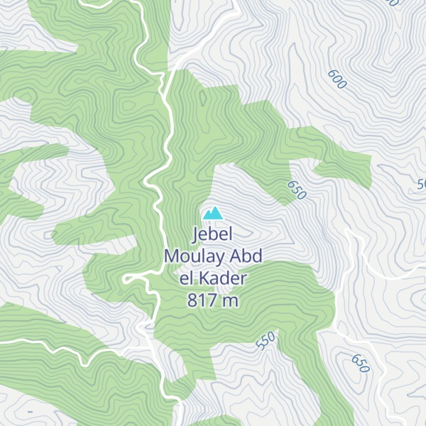 Map of Jebel Moulay Abd el Kader