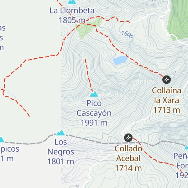Map of Pico Cascayón