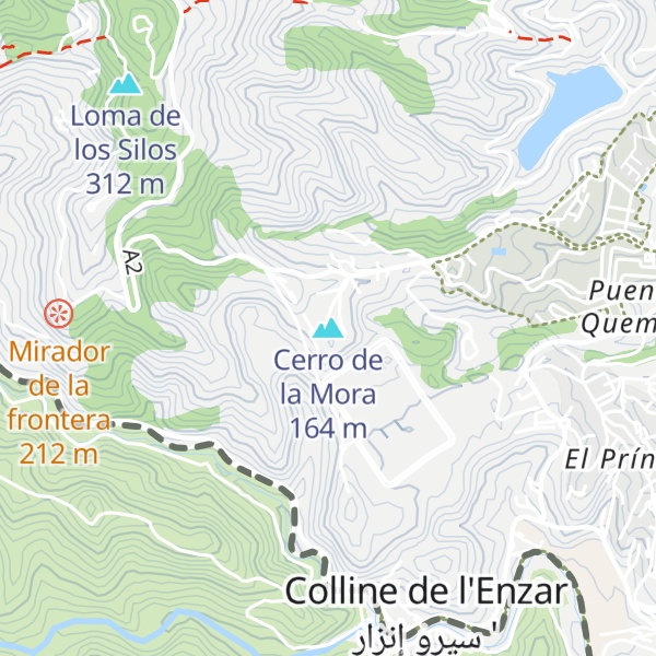 Map of Cerro de la Mora