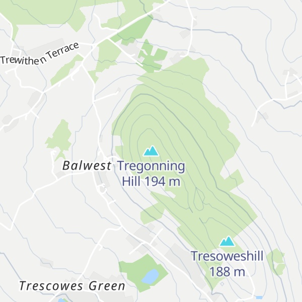 Map of Tregonning Hill
