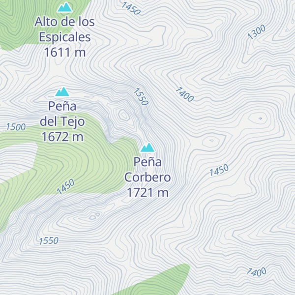 Map of Peña Corbero