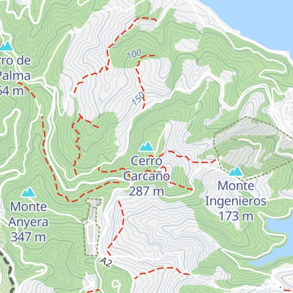 Map of Cerro Carcaño