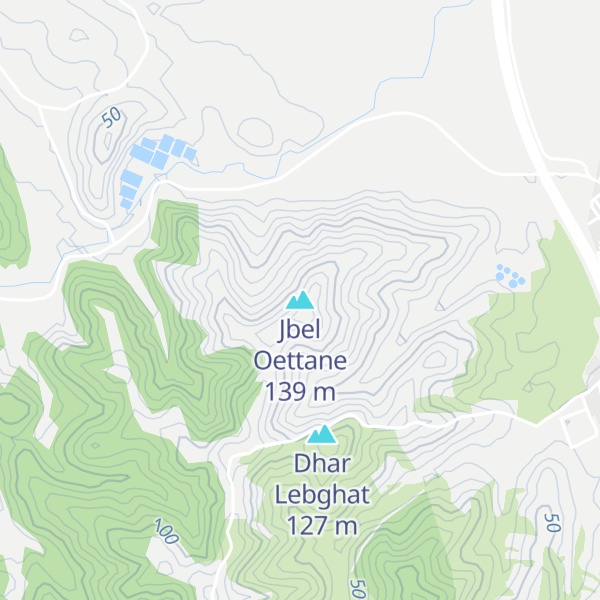Map of Jbel Oettane