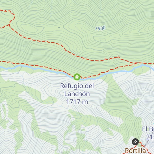 Map of Refugio del Lanchón