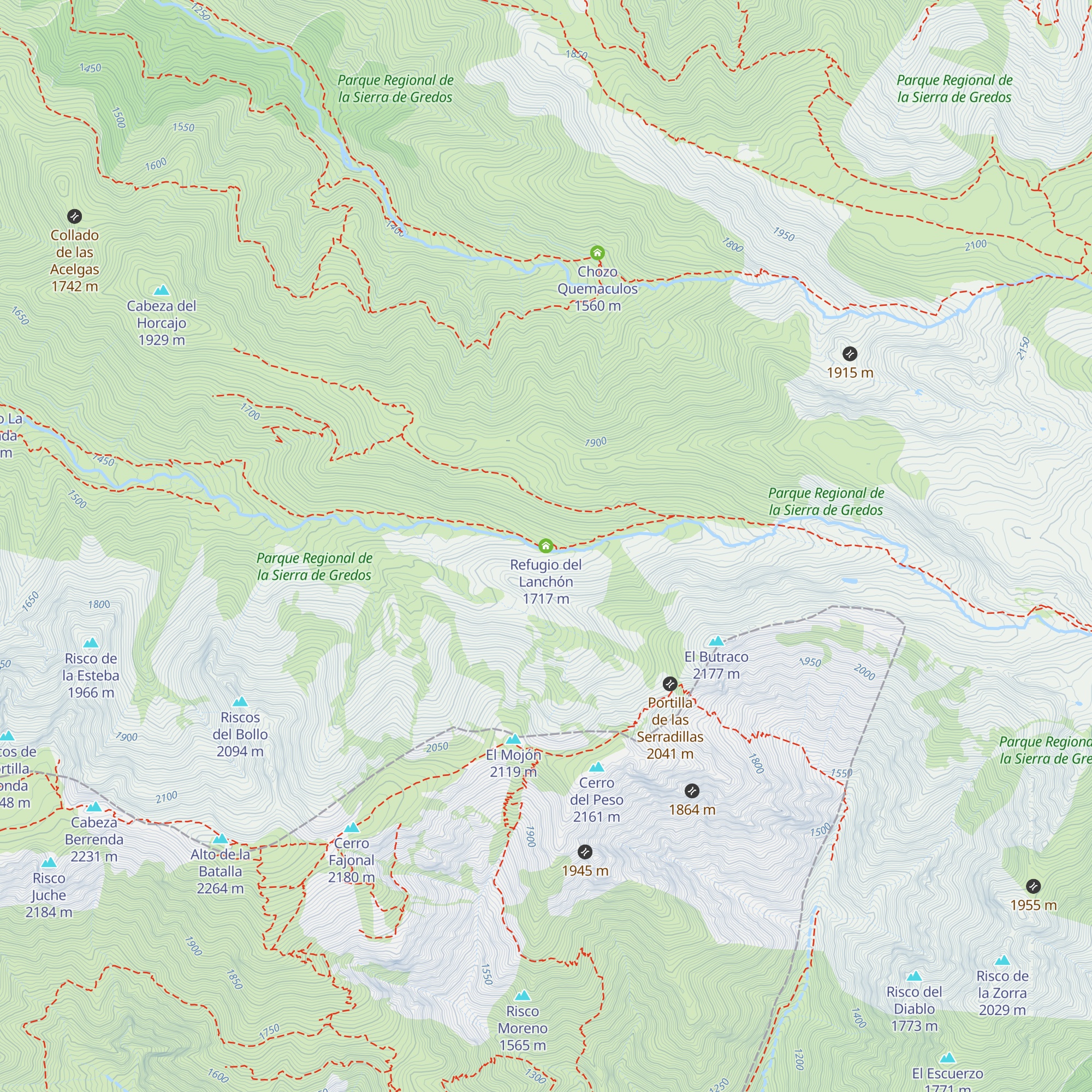 Refugio del Lanchón map