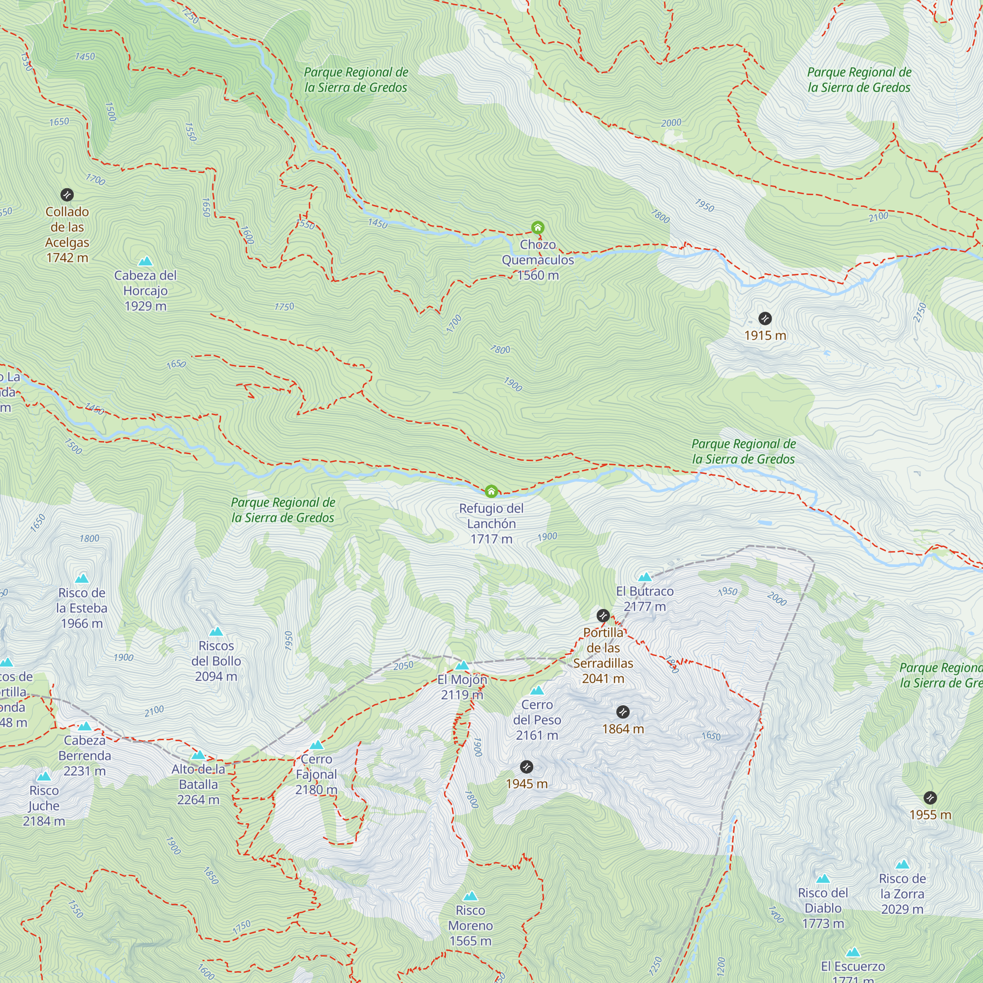 Refugio del Lanchón map