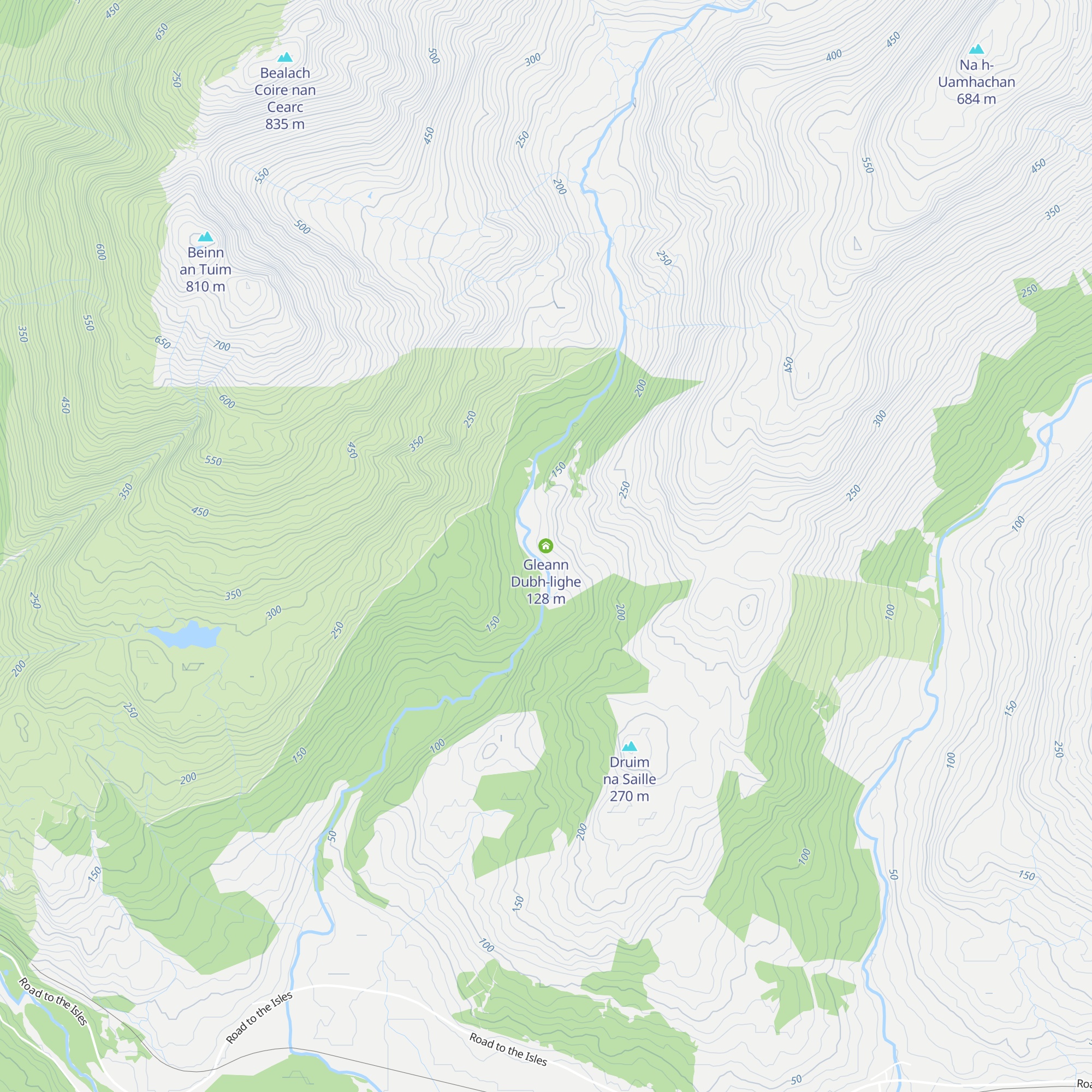 Gleann Dubh-lighe map