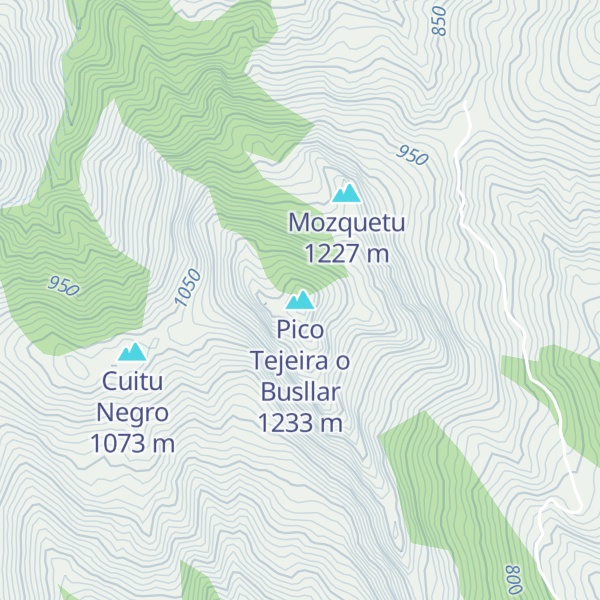 Map of Pico Tejeira o Busllar