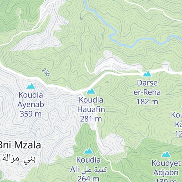 Map of Koudia Hauafin