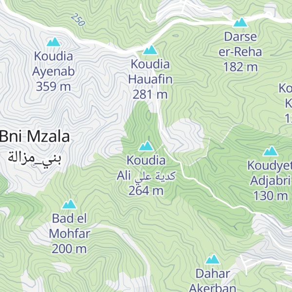 Map of Koudia Ali كدية علي