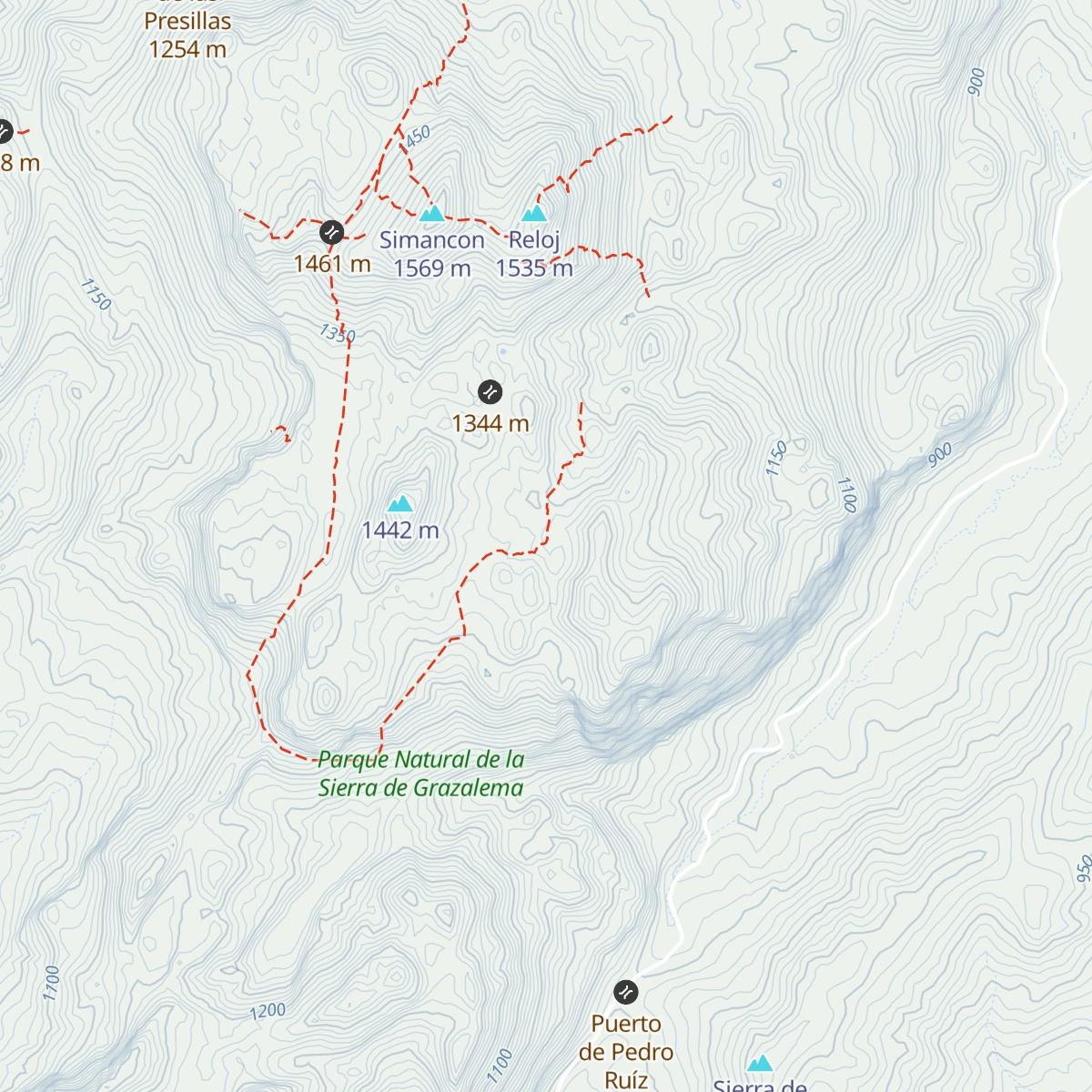 Refugio Reloj map