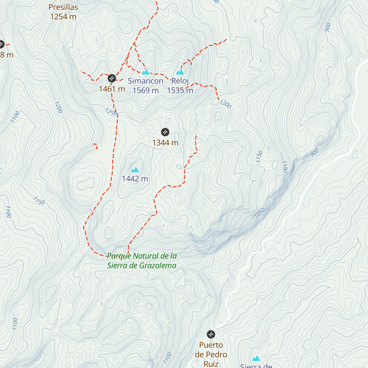 Refugio Reloj map
