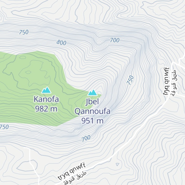 Map of Jbel Qannoufa
