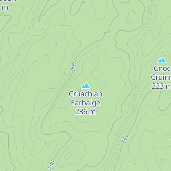 Map of Cruach an Earbaige