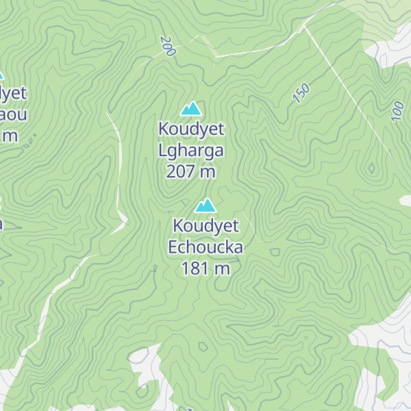 Map of Koudyet Echoucka