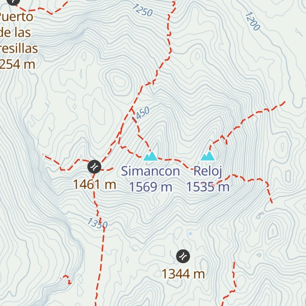 Map of Cerro del Simancón