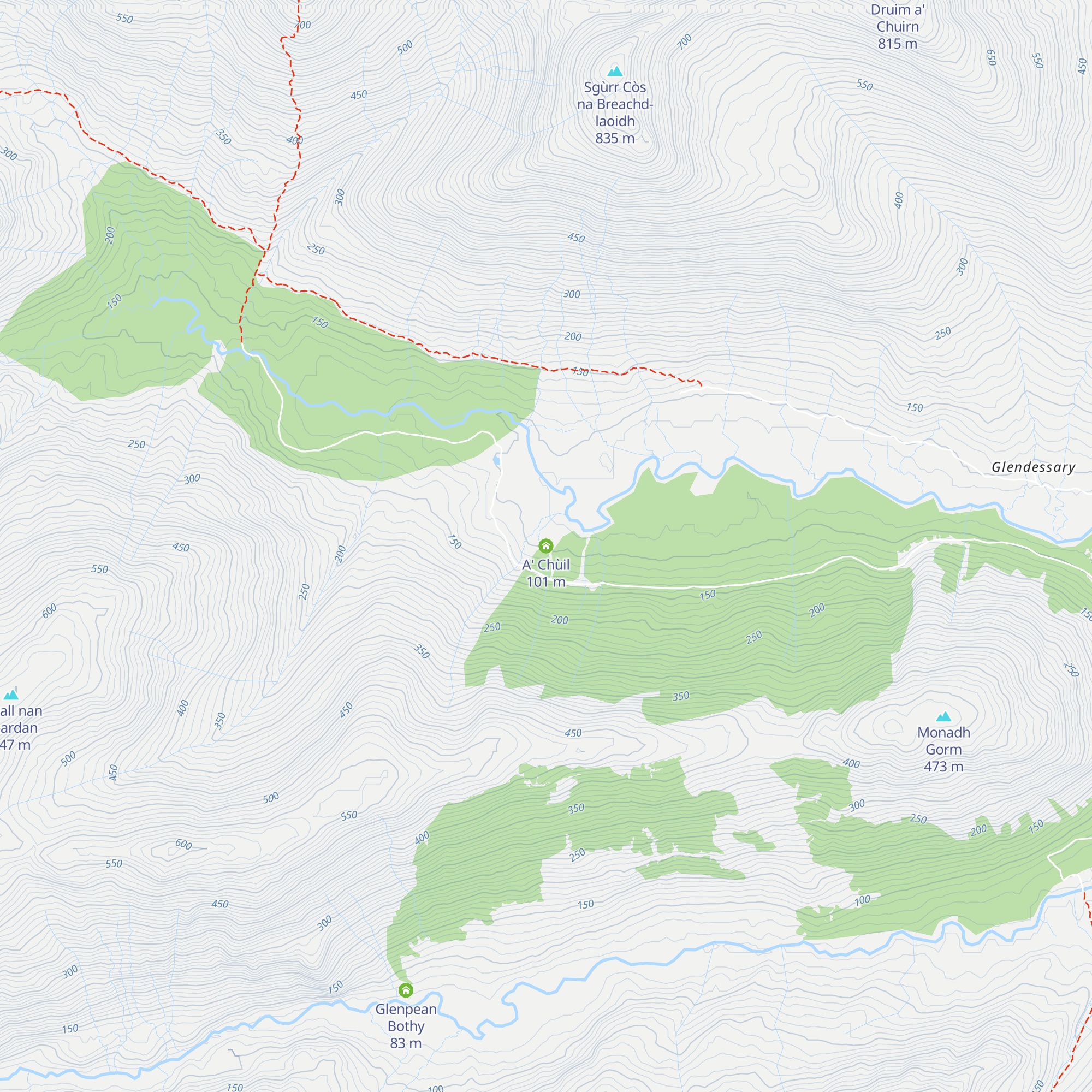 A' Chùil map