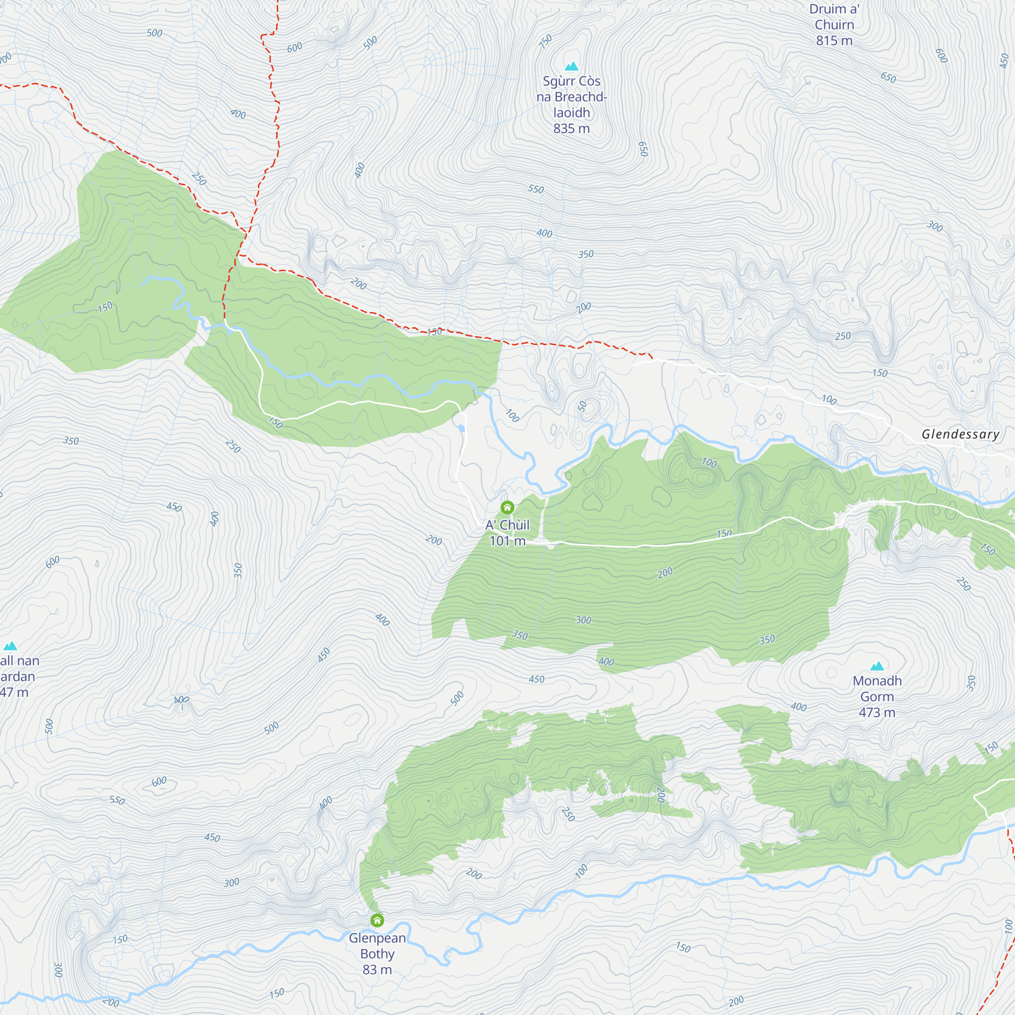A' Chùil map