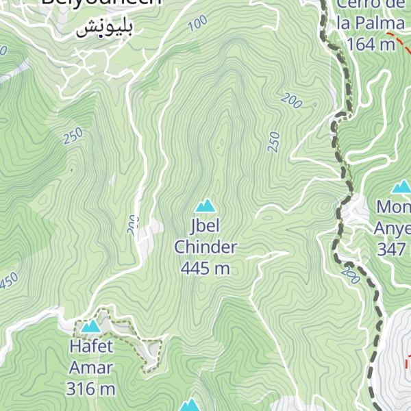 Map of Jbel Chinder