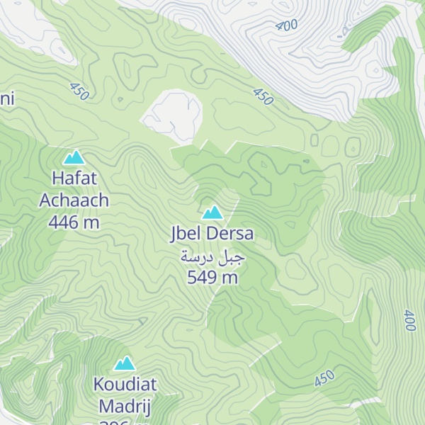 Map of Jbel Dersa جبل درسة
