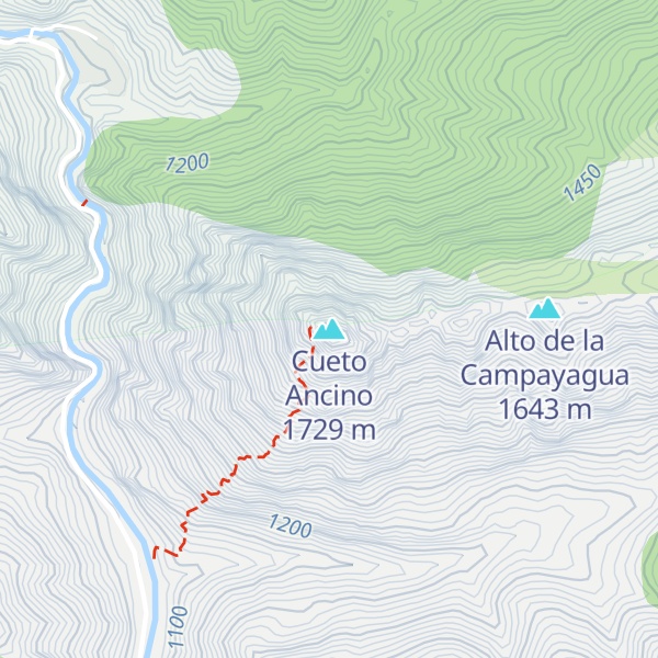 Map of Cueto Ancino