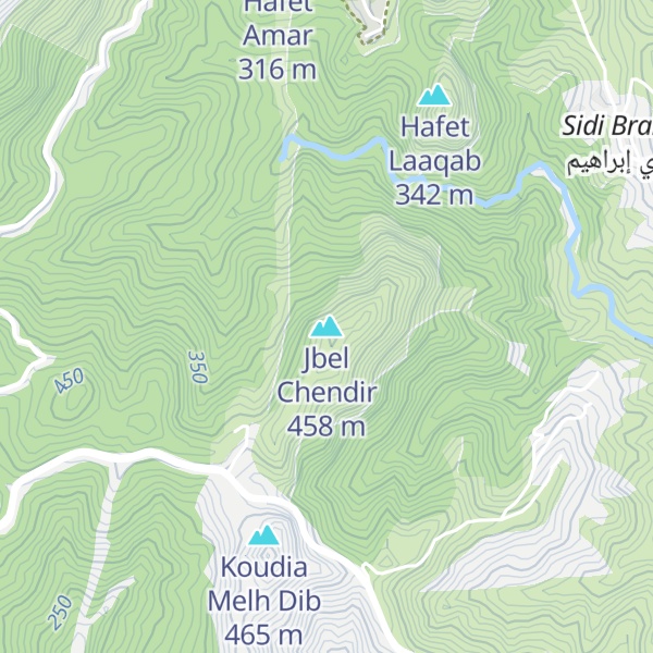 Map of Jbel Chendir