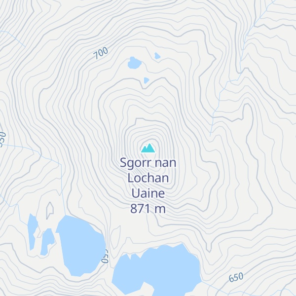 Map of Sgorr nan Lochan Uaine