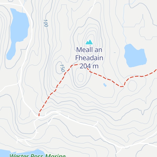 Map of Meall a' Chaisteil