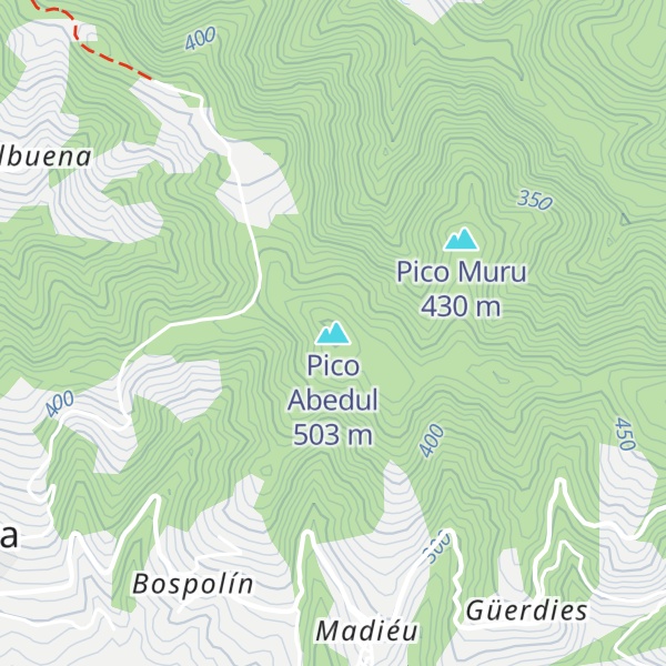 Map of Pico Abedul