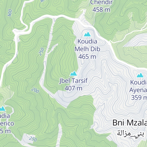 Map of Jbel Tarsif