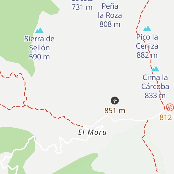 Map of Pico el Águila o el Xurbéu