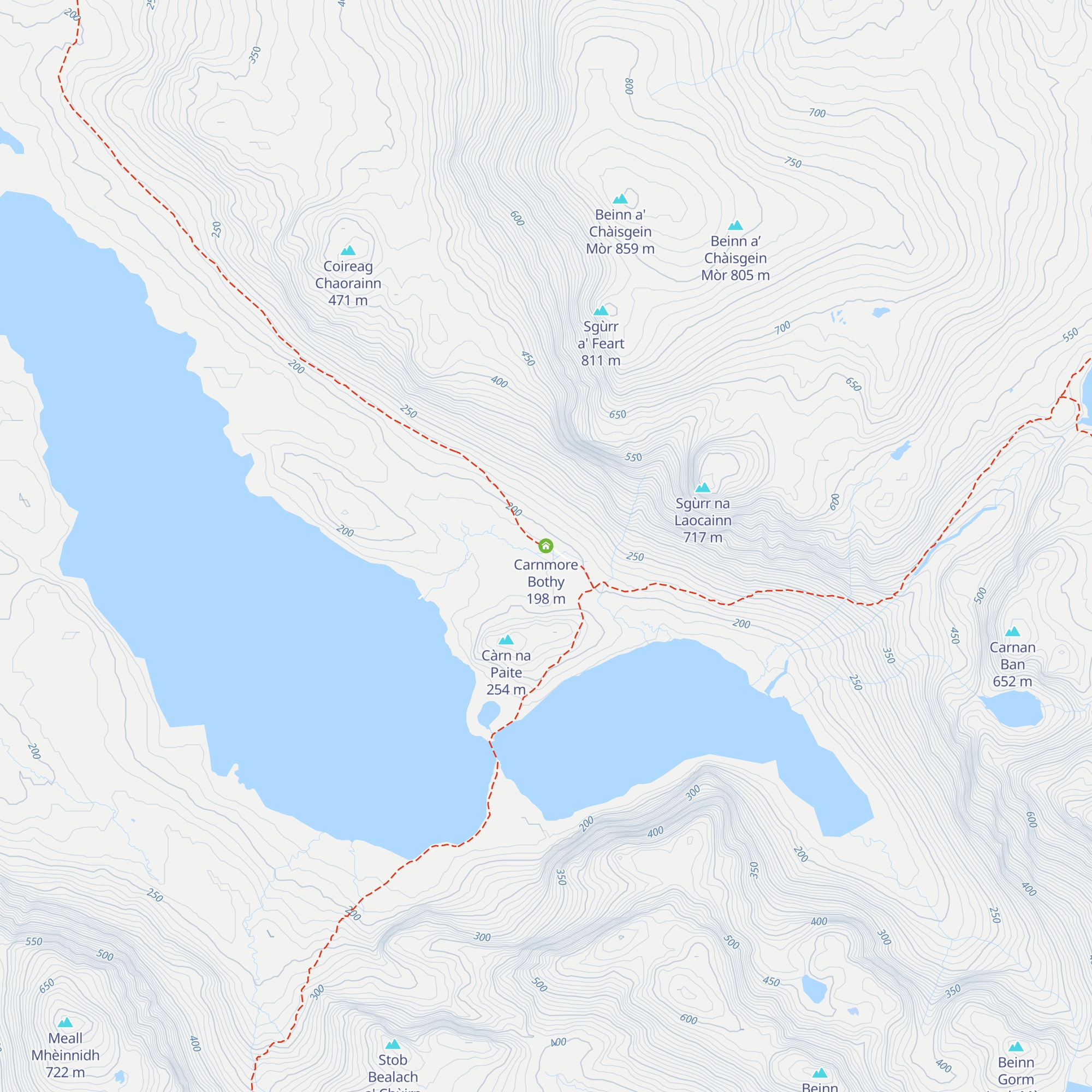Carnmore Bothy map