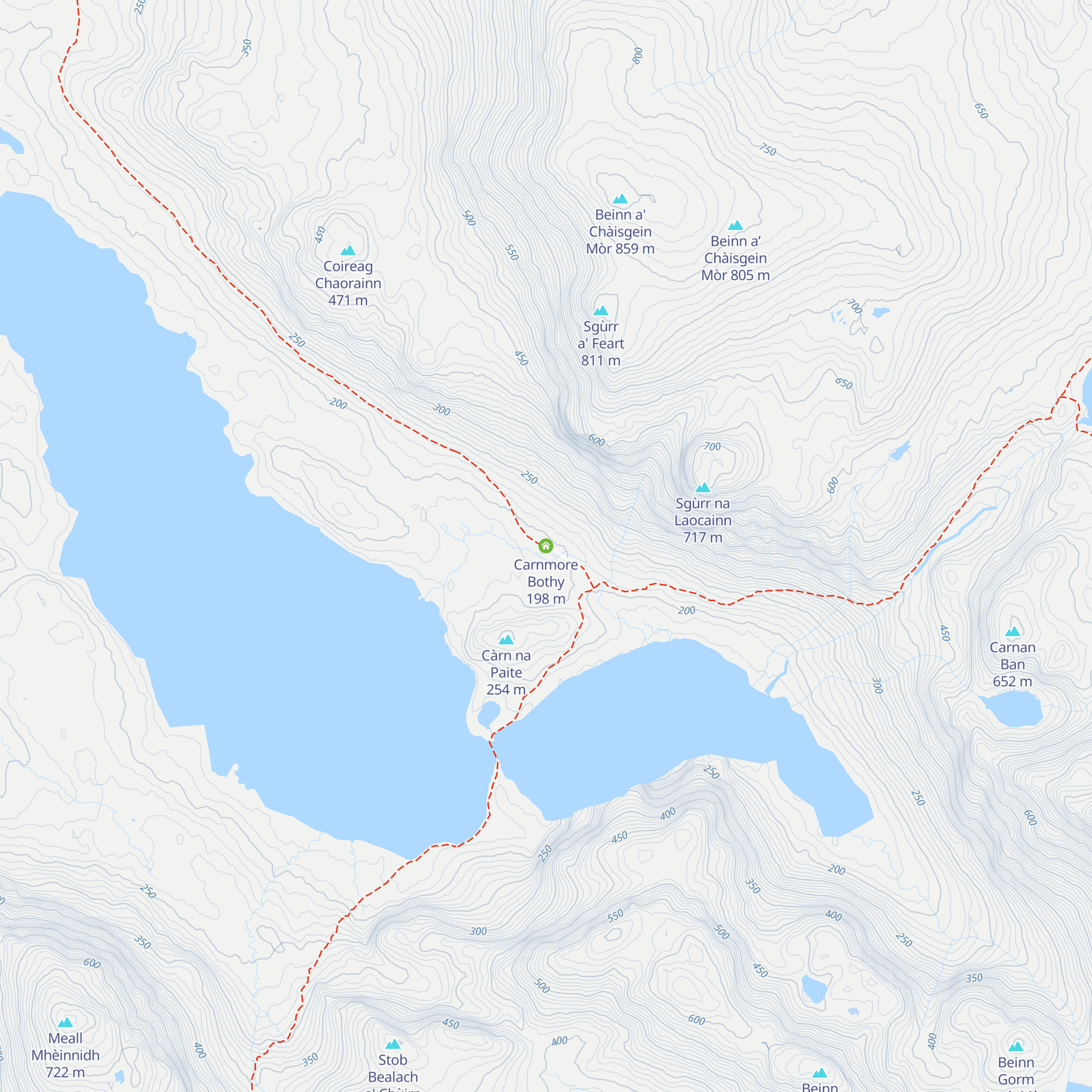 Carnmore Bothy map