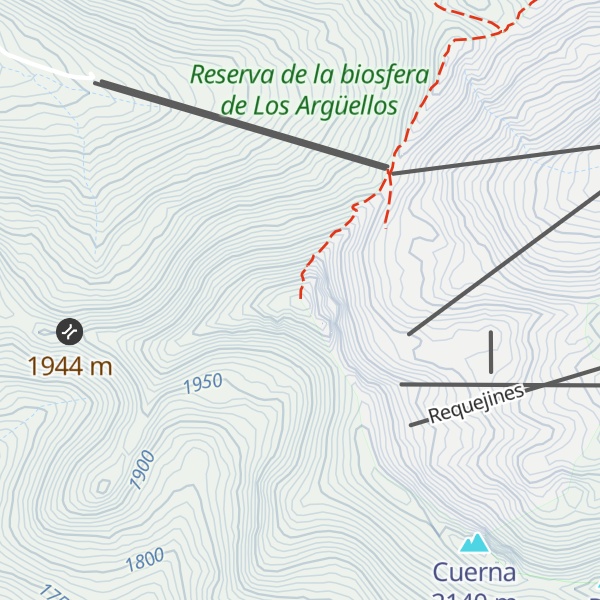 Map of Peña Agujas