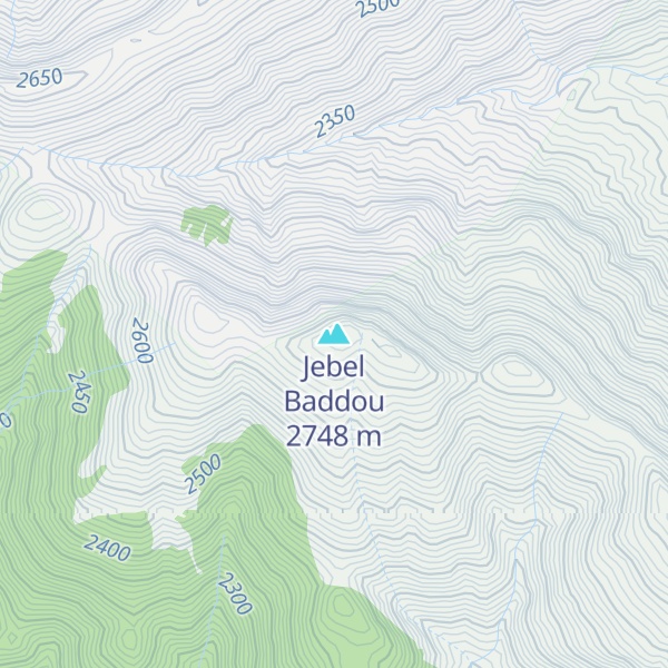 Map of Jebel Baddou