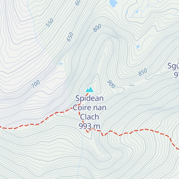 Map of Spidean Coire nan Clach