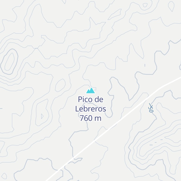 Map of Pico de Lebreros